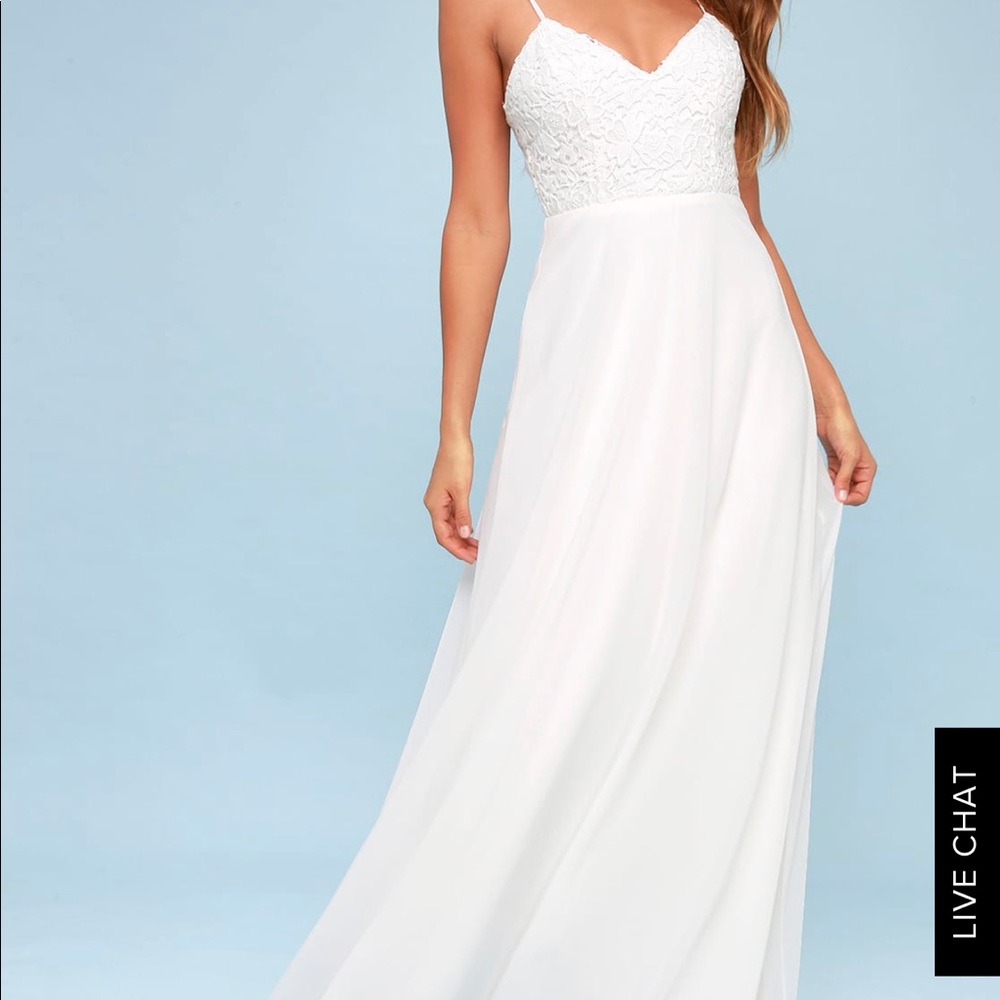 Georgianna White Lace-Up Maxi Dress from Lulus